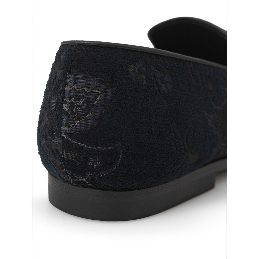 Etro Blaue Loafer aus Leder zum Hineinschlüpfen