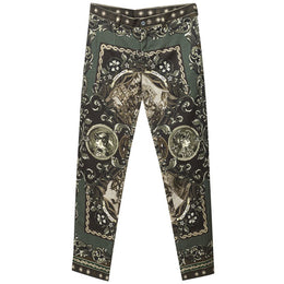 Dolce & Gabbana Grüne Baumwoll-Freizeithose