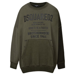 Dsquared² Grüner Baumwoll-Sweatshirt