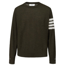 Thom Browne Grüner Wollpullover