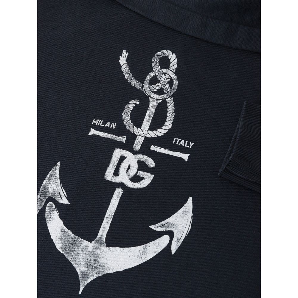 Dolce & Gabbana Blauer Baumwoll-Sweatshirt