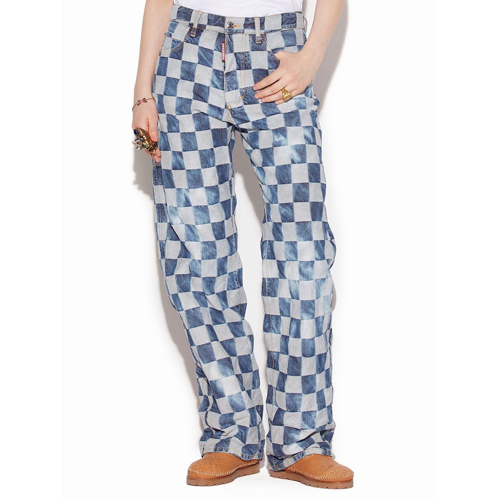 Dsquared² Blaue Baumwolljeans im Relaxed Fit