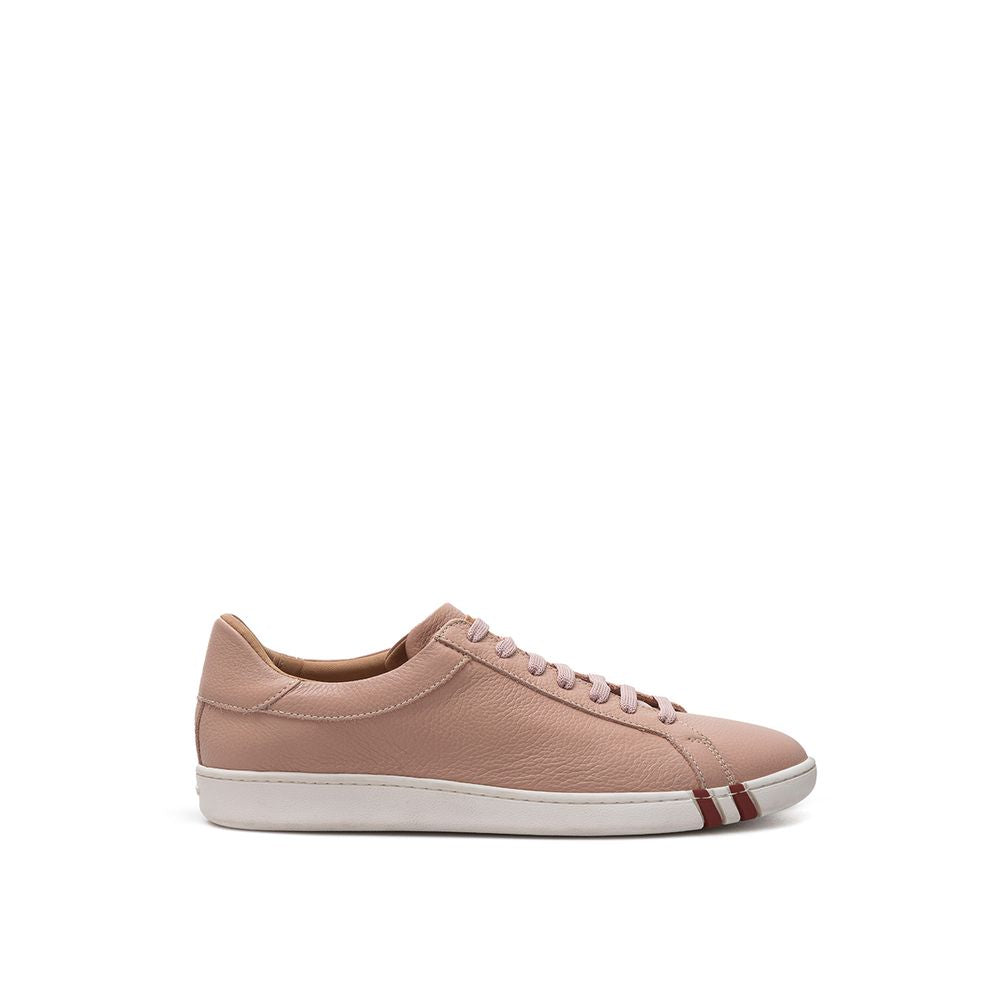 Bally Pinke Leder Low-Top-Sneaker