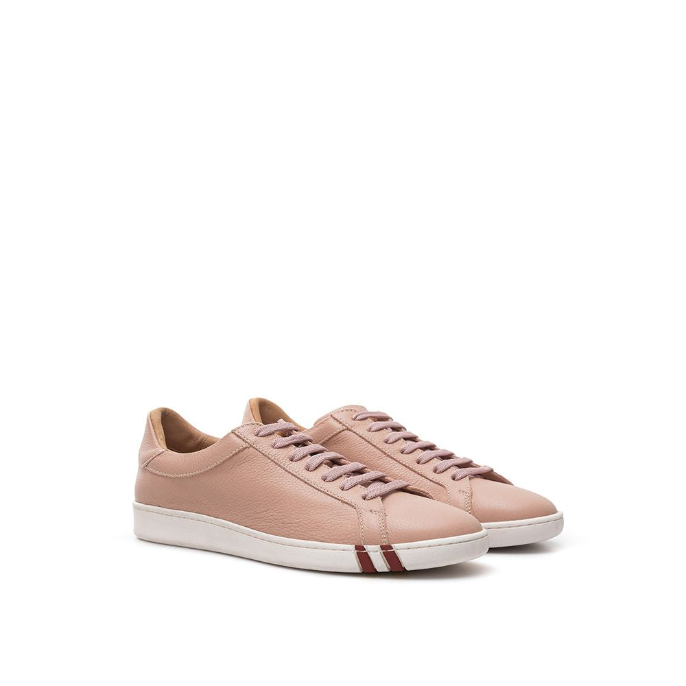 Bally Pinke Leder Low-Top-Sneaker