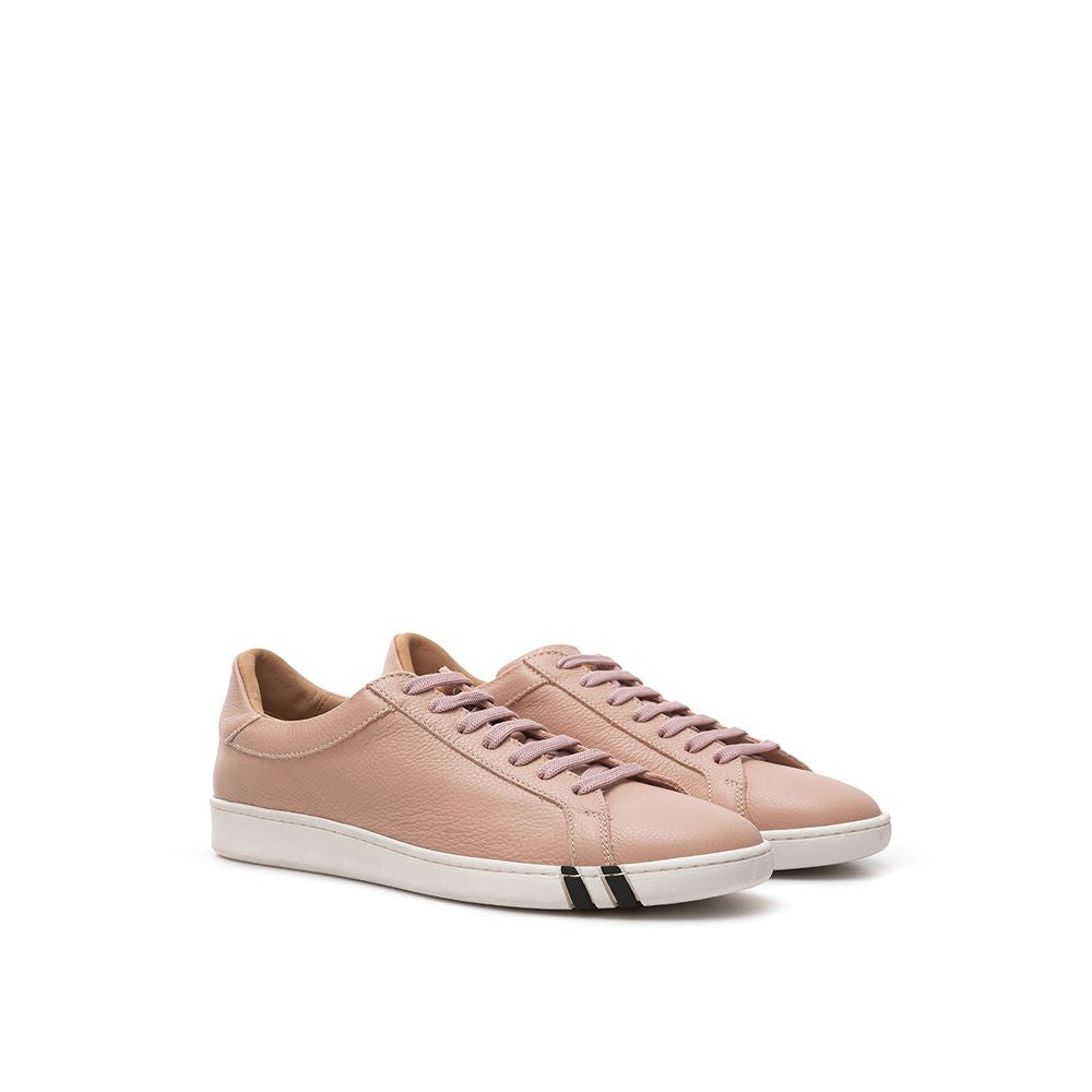 Bally Pinke Leder Low-Top-Sneaker