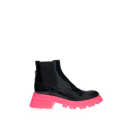 Alexander McQueen Schwarze Chelsea Boots aus Leder