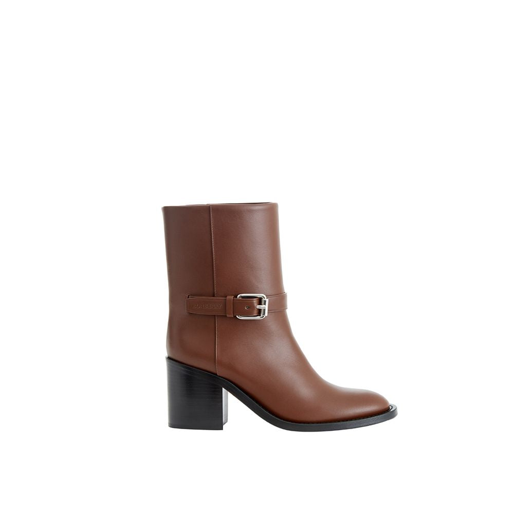 Burberry Braune Lederstiefeletten