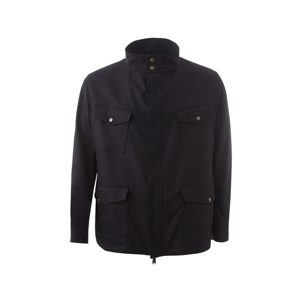 Lardini Blauer Wollmantel