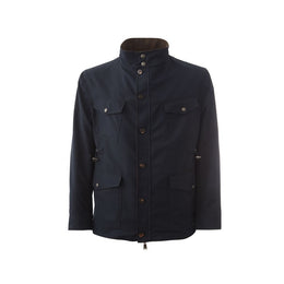 Lardini Blauer Wollmantel