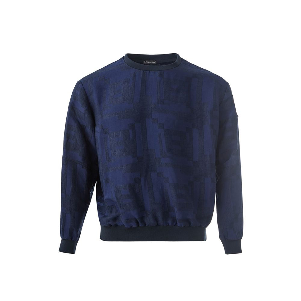 Emporio Armani Blaues Leinen-Sweatshirt