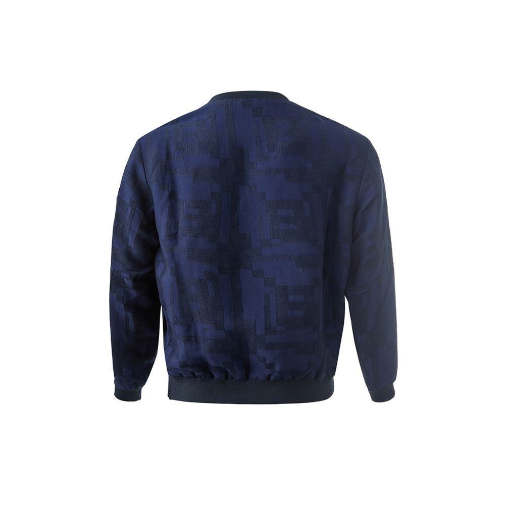 Emporio Armani Blaues Leinen-Sweatshirt