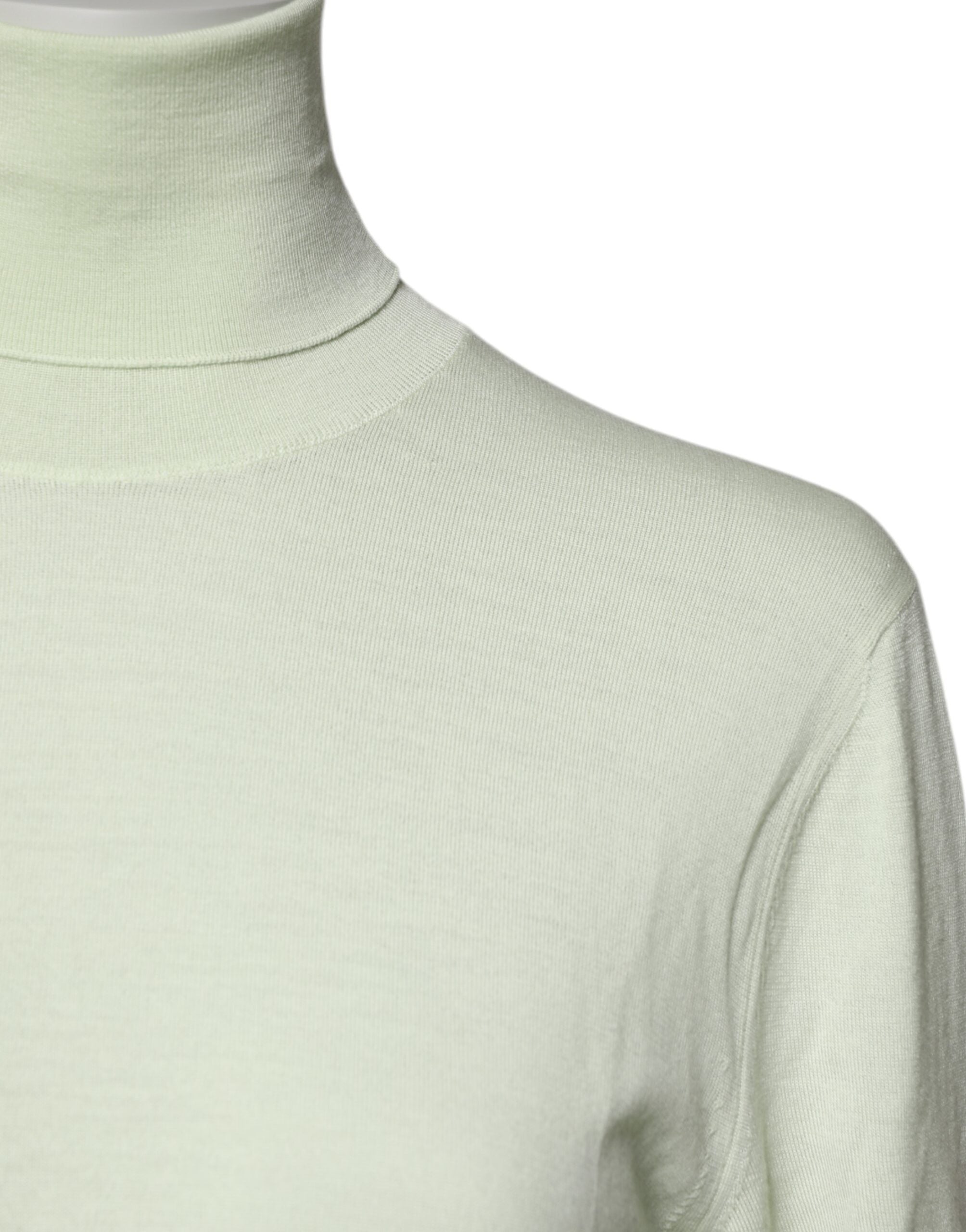 Dolce & Gabbana Rollkragenpullover aus hellgrüner Wolle