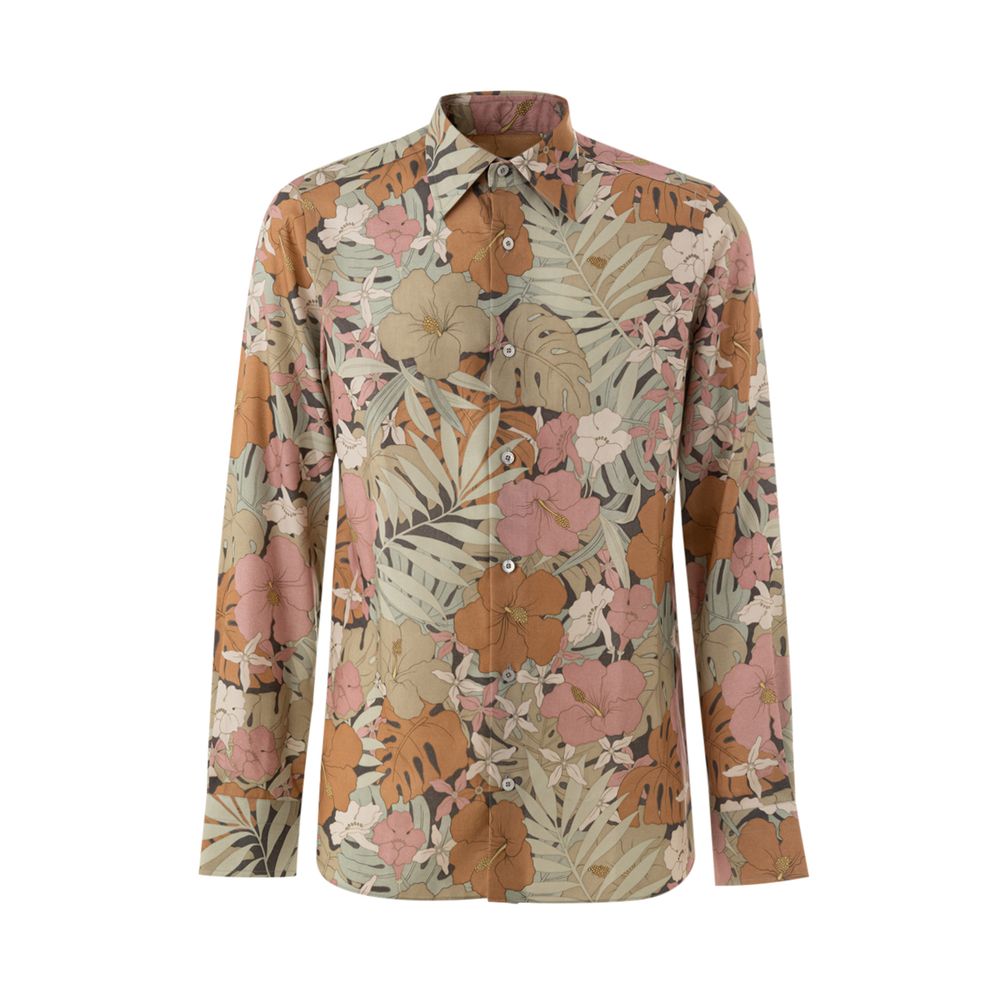 Tom Ford Hemd mit Muster aus Lyocell in Multicolor