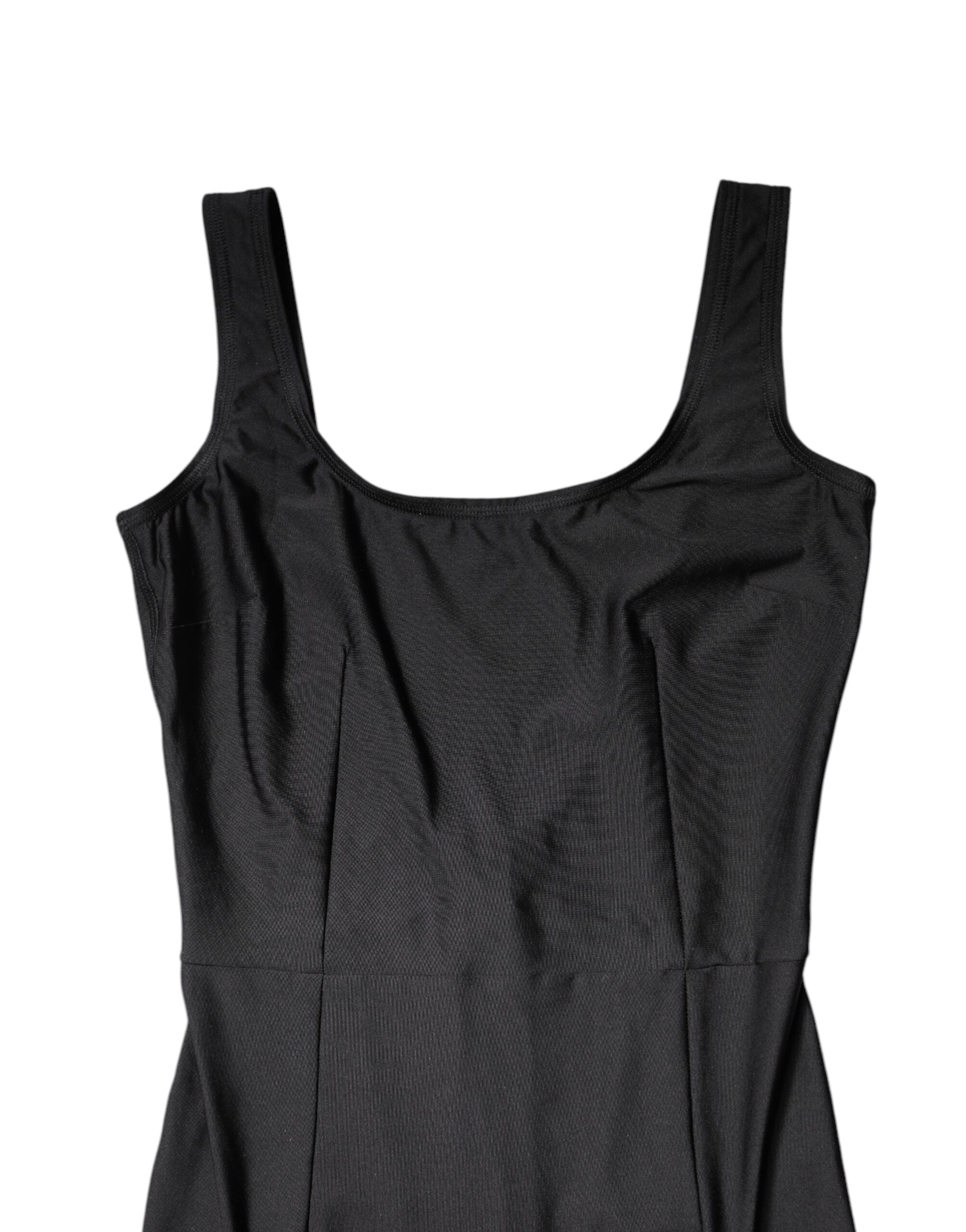 Dolce & Gabbana Schwarzer ärmelloser Bodycon Jumpsuit für Damen