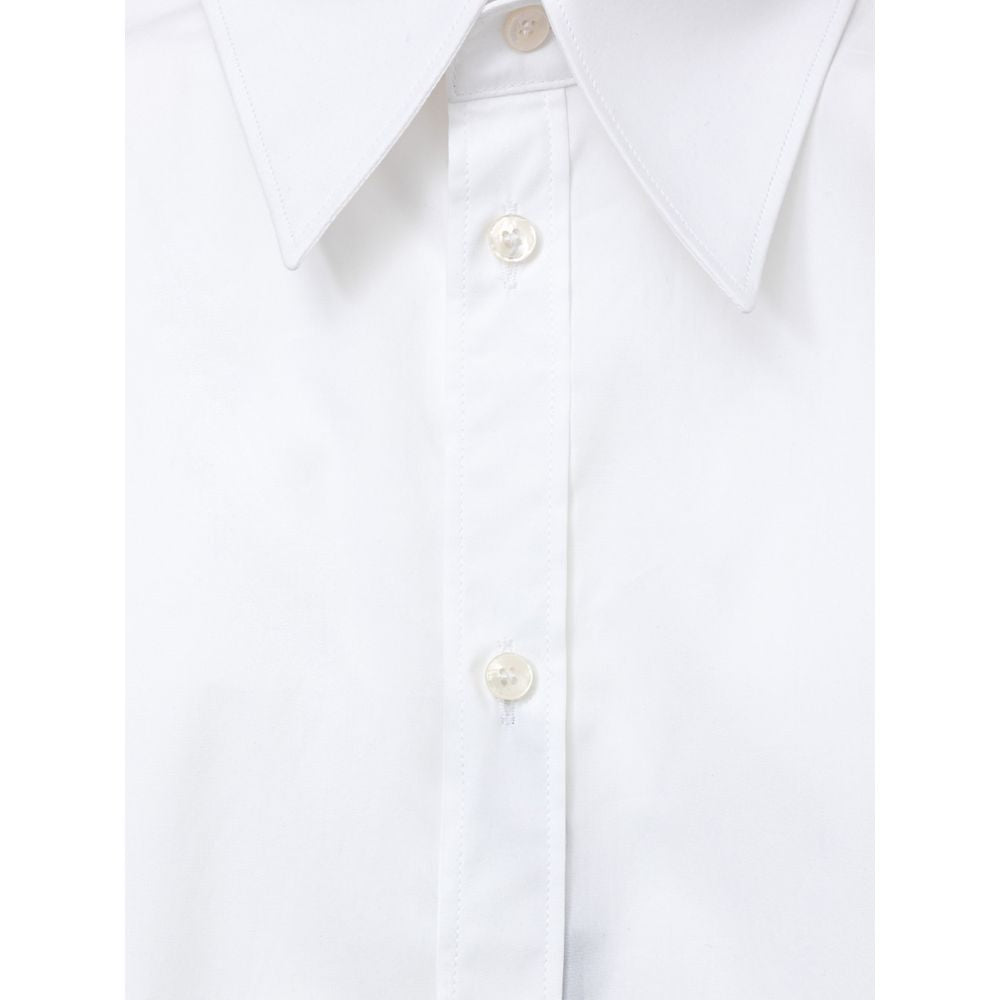 Dolce & Gabbana Weißes Baumwollkleidhemd