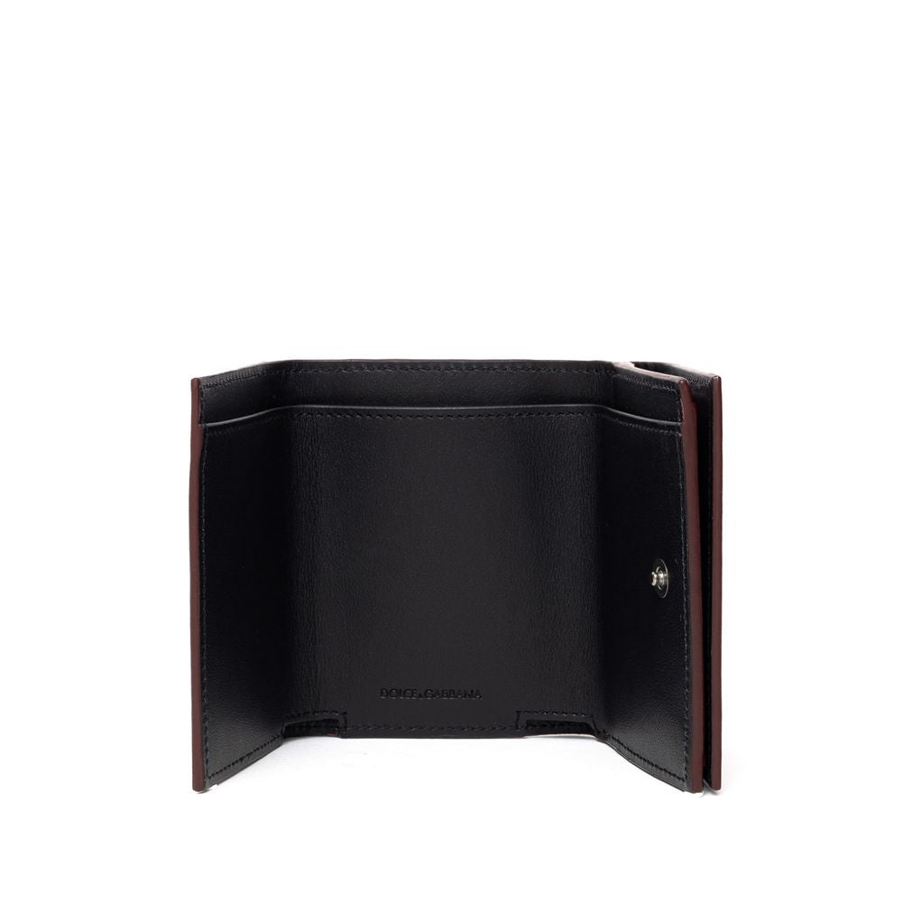 Dolce & Gabbana Brieftasche aus rotem Kalbsleder