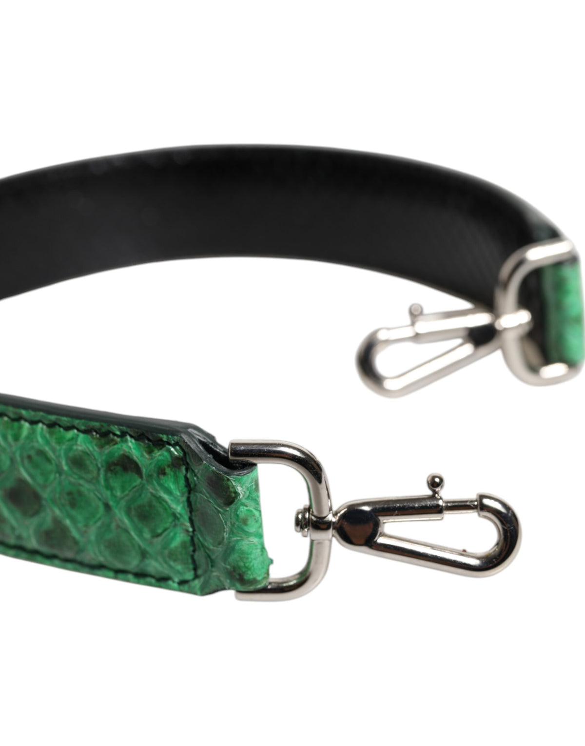 Dolce & Gabbana Schwarz Grün Exotische Ledertasche Schulterriemen