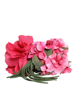 Dolce & Gabbana Multicolor Floral Applique Detail Krawattengürtel