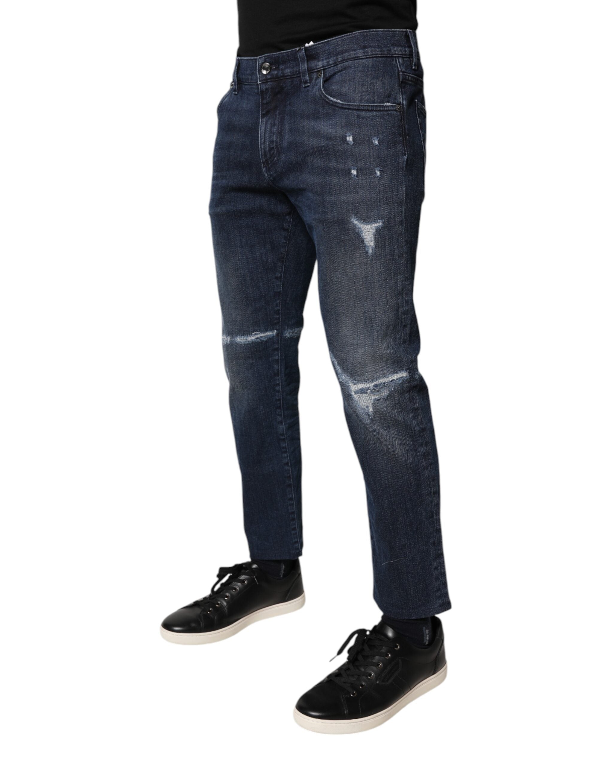 Dolce & Gabbana Stretch-Baumwoll-Jeans im Skinny-Fit für Herren in Blau