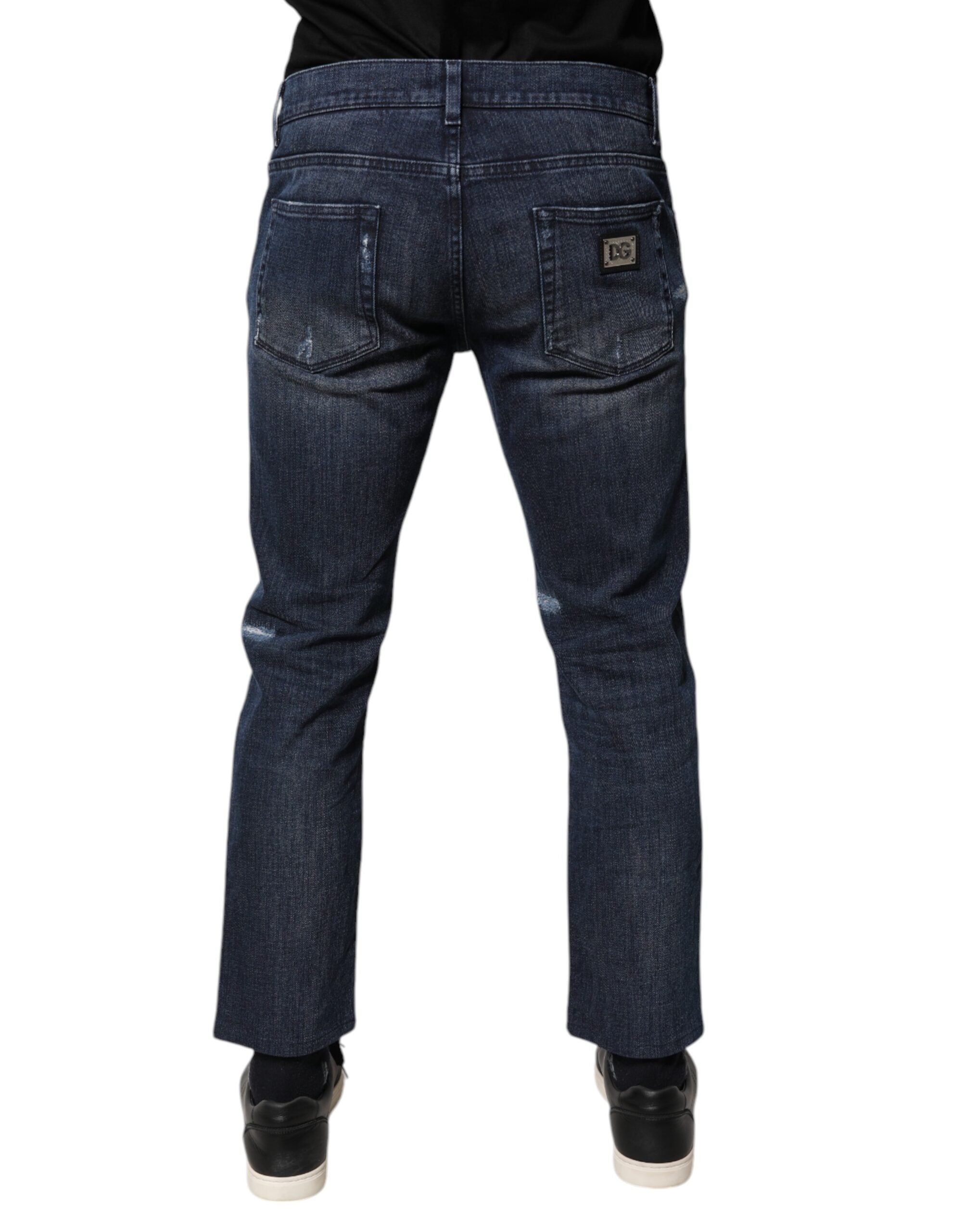 Dolce & Gabbana Stretch-Baumwoll-Jeans im Skinny-Fit für Herren in Blau