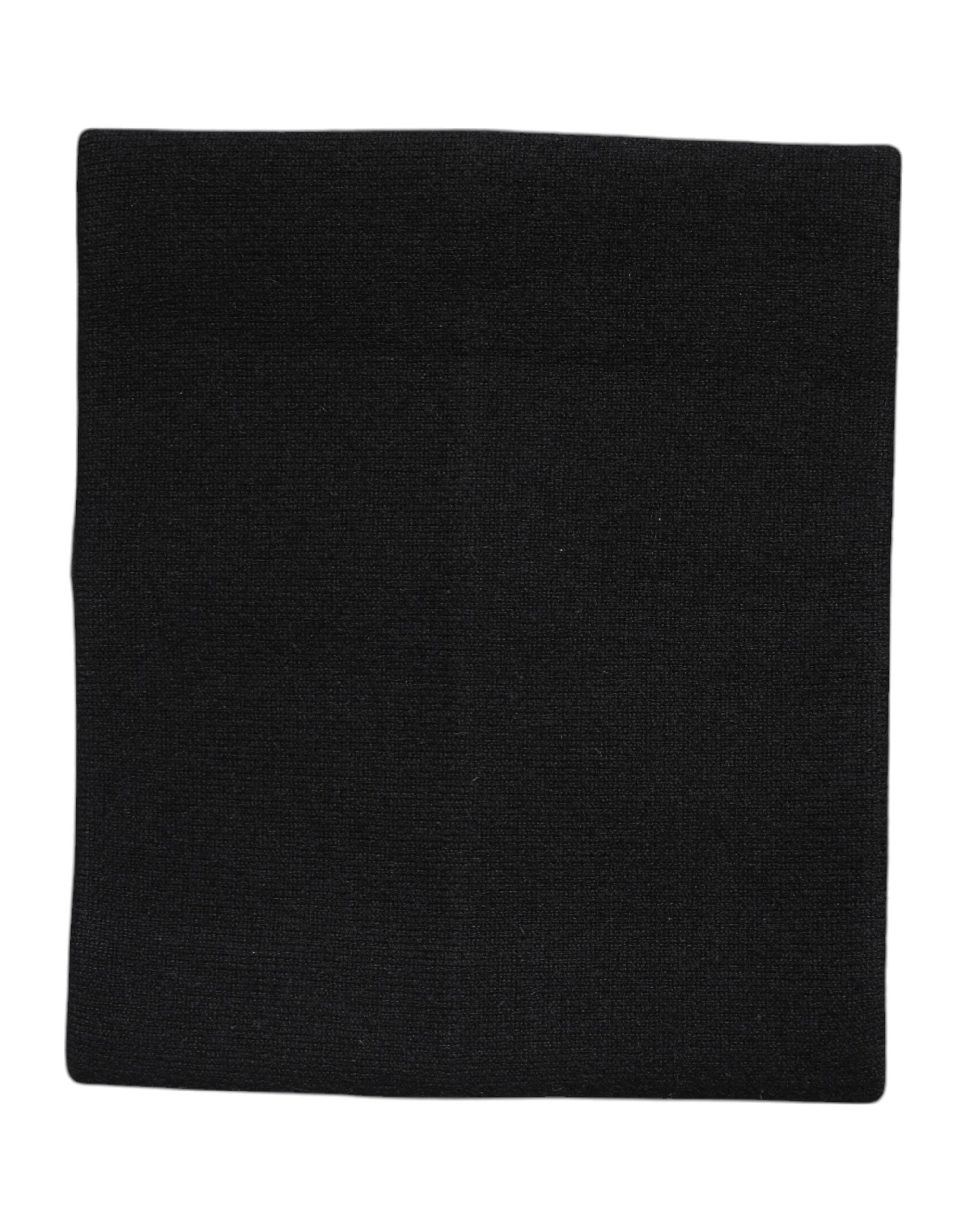 Dolce & Gabbana Schwarzer Kaschmir Strick-Halswärmer Foulard-Schal