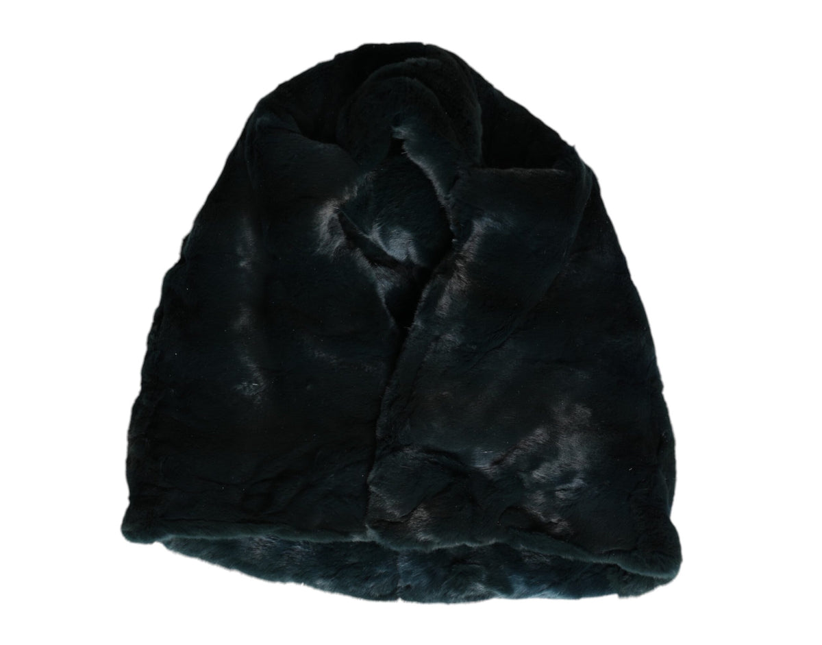 Dolce & Gabbana Schwarzes Wiesel Pelz Damen Beanie Hut