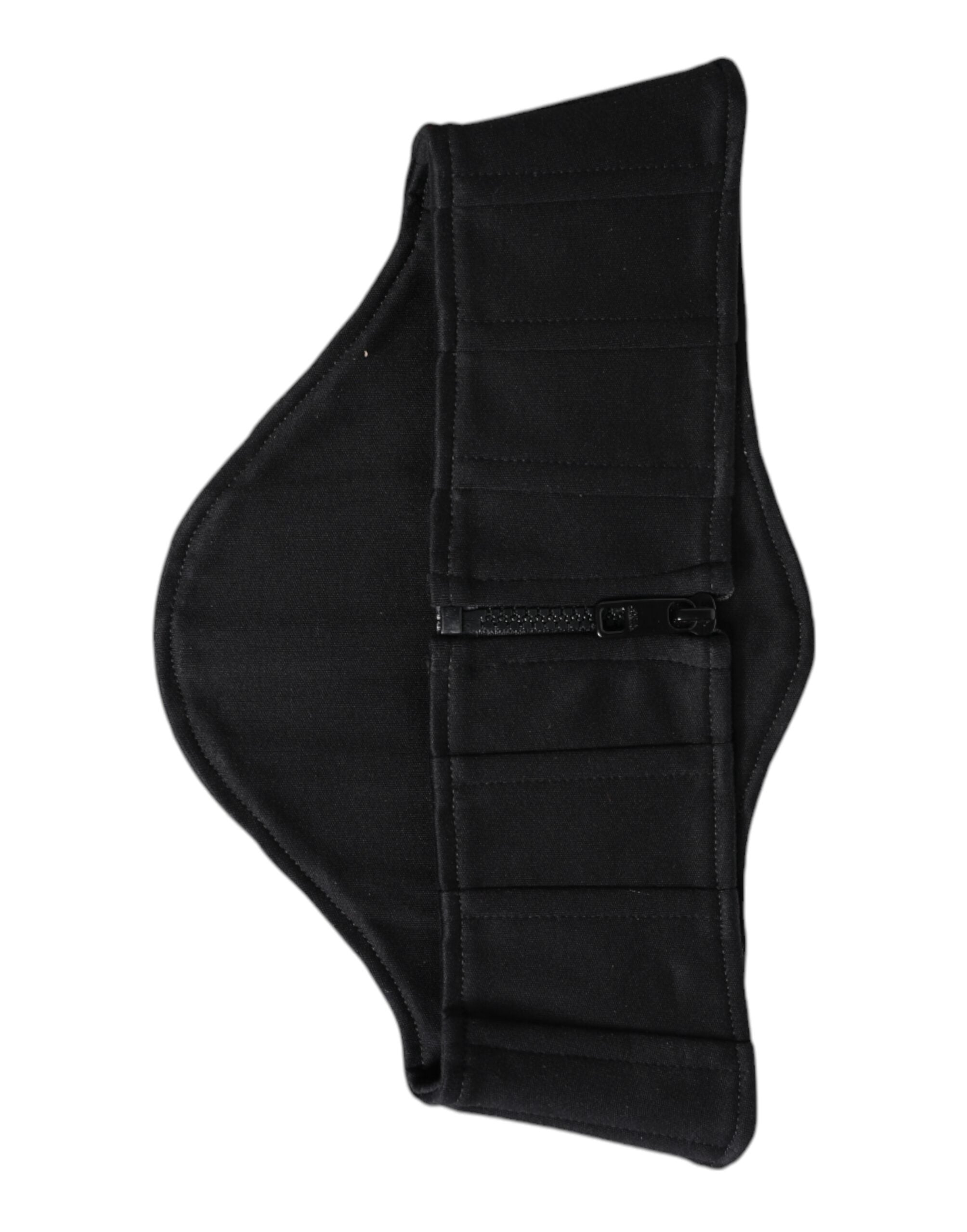 Dolce & Gabbana Schwarzer Baumwolltaille Smokinggürtel Kummerbund