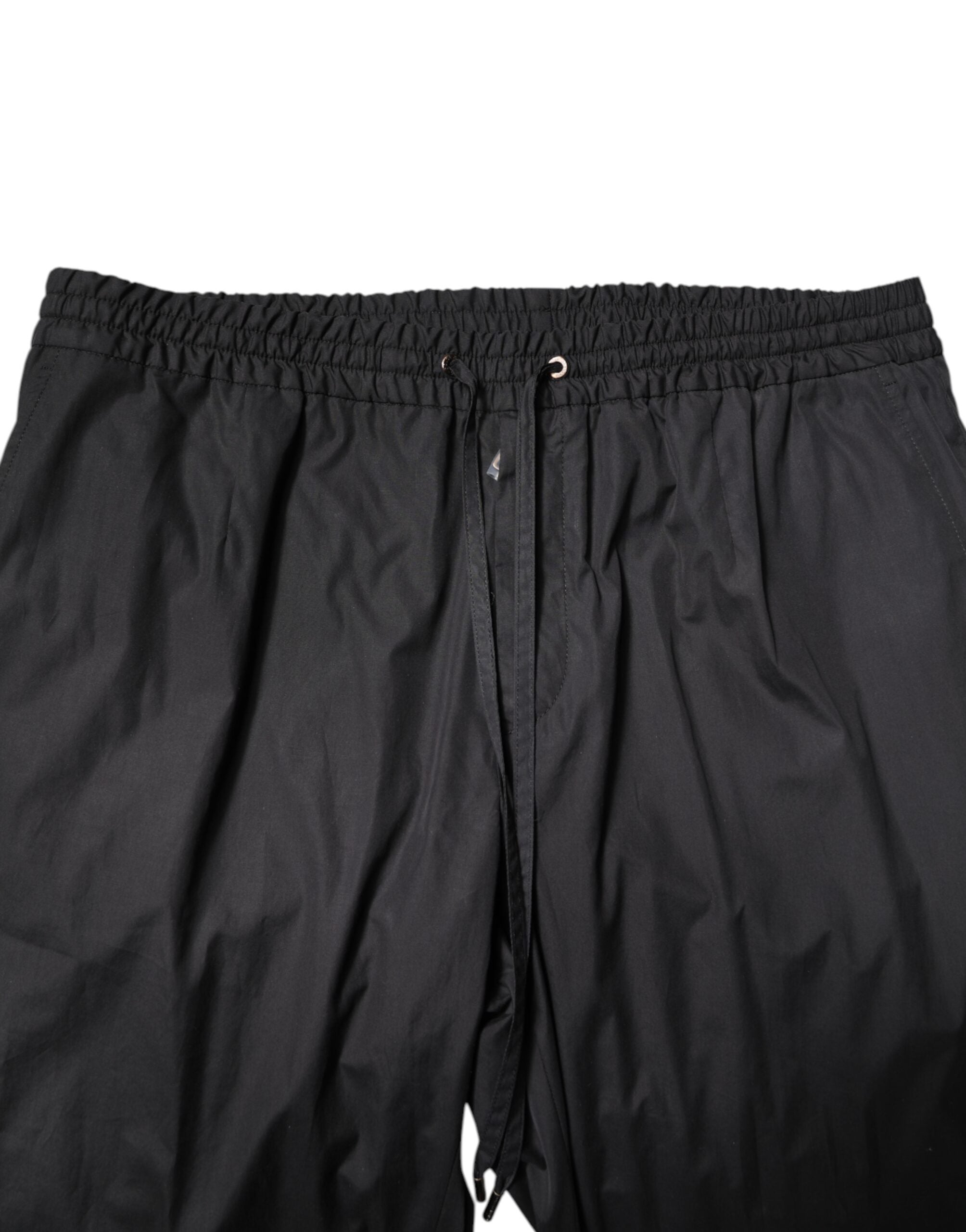 Dolce & Gabbana Schwarzer Baumwoll-Zweiteiler mit Einreiher