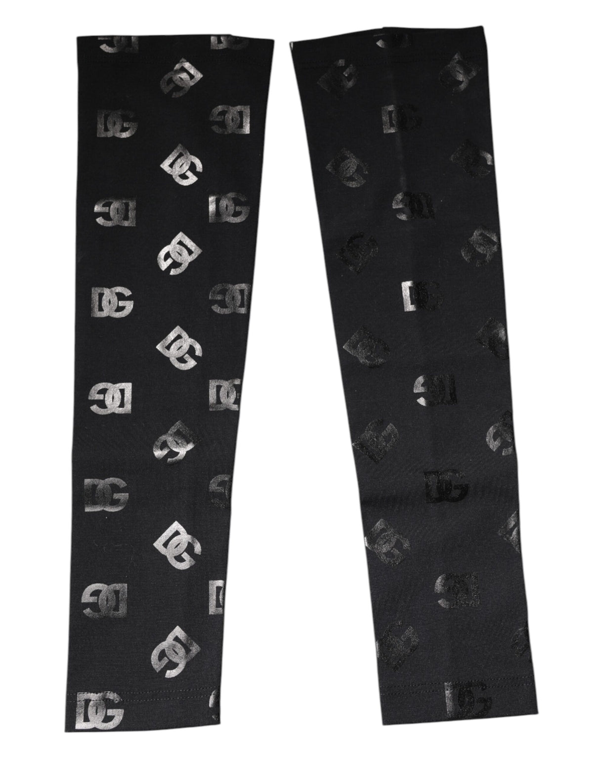 Dolce & Gabbana Schwarze DG-Logo-Monogramm-Wollstretch-Armstulpen