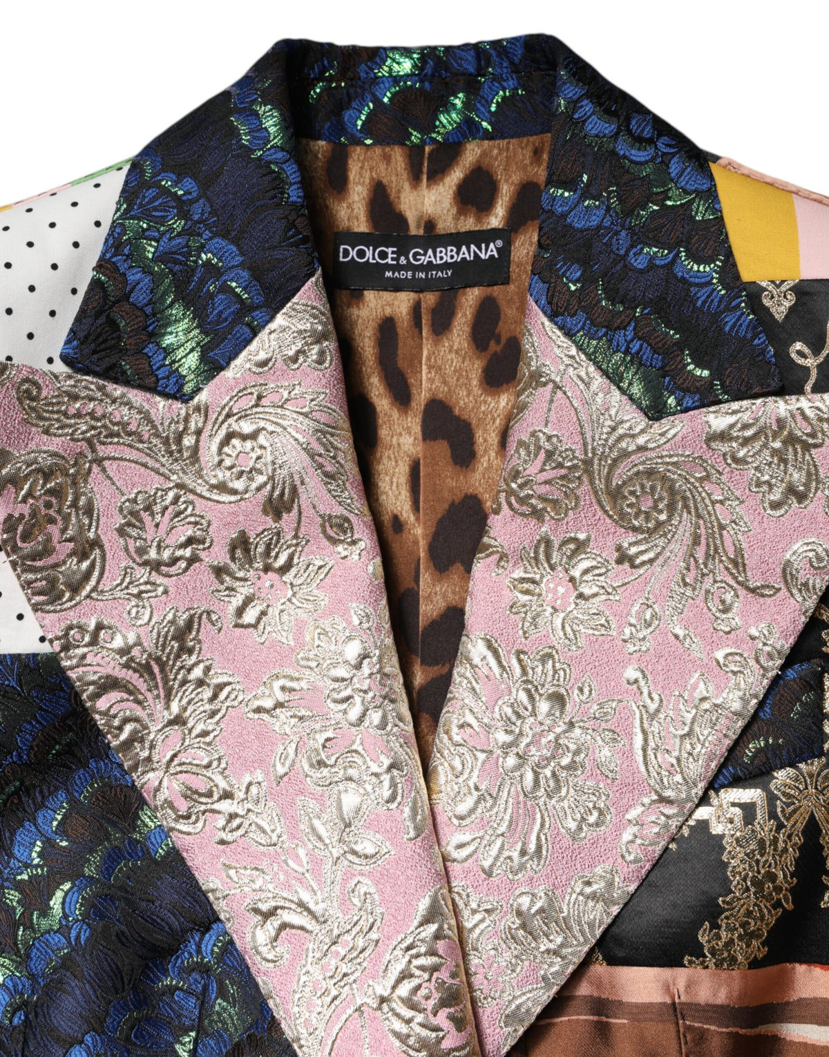Dolce & Gabbana Multicolor Floral Patchwork Jacquard Jacke
