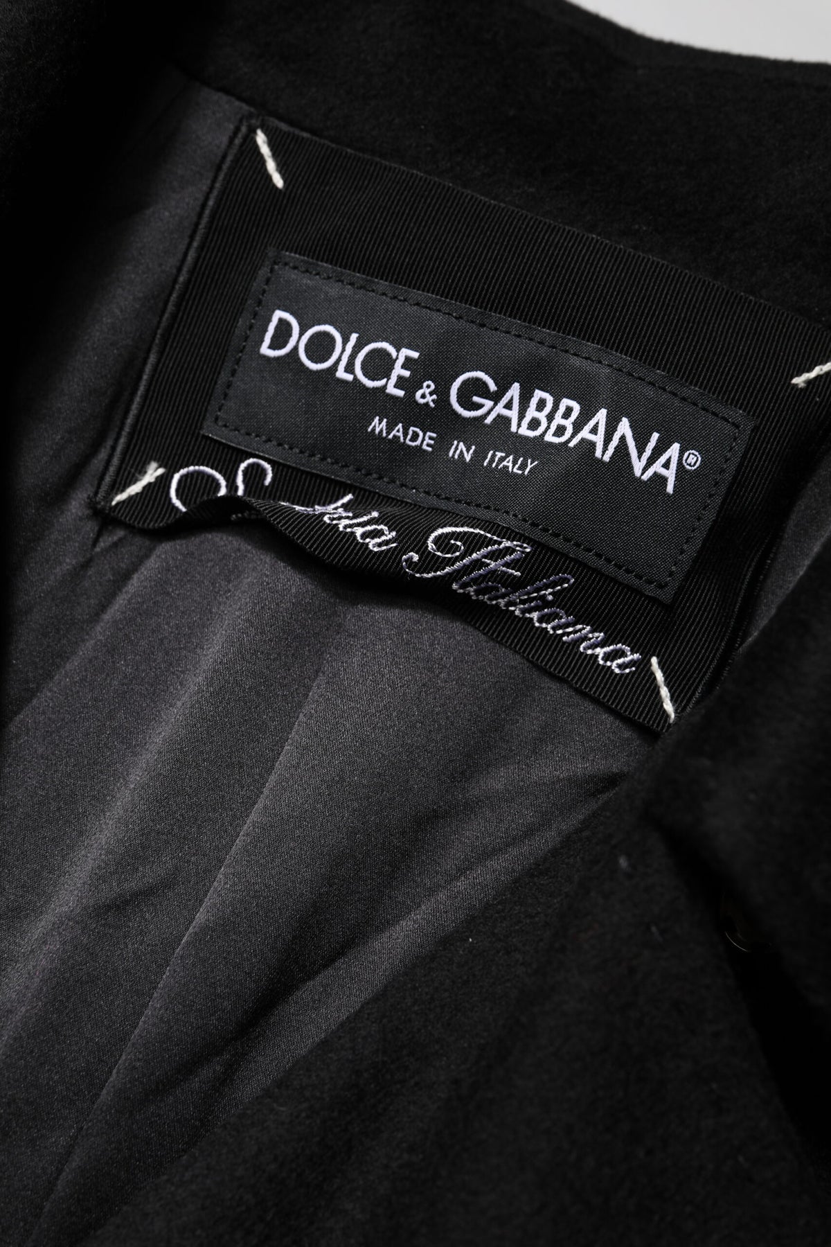 Dolce & Gabbana Schwarze Sartoria Italiano Blazer Jacke aus Wolle