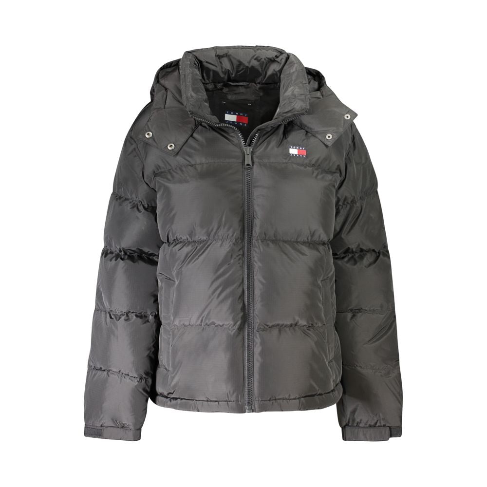 Tommy Hilfiger "Schwarze Damenjacke aus Polyester mit abnehmbarer Kapuze"