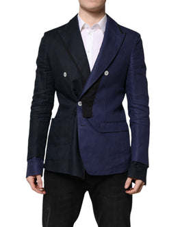Dolce & Gabbana Marineblauer doppelreihiger Anzugmantel Blazer