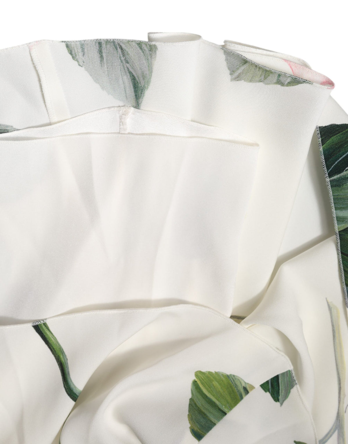 Dolce & Gabbana Weißes geblümtes Ein-Schulter-Midikleid