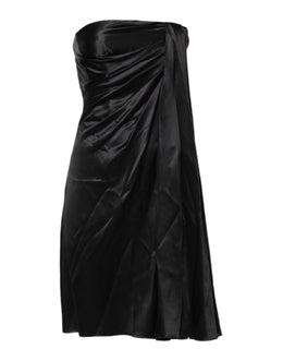 Dolce & Gabbana Schwarzes trägerloses Etuikleid in A-Linie Mini-Kleid