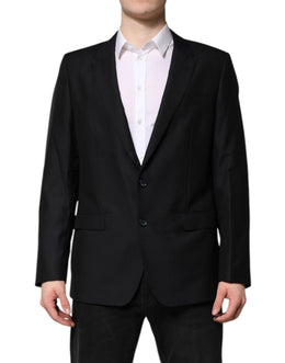 Dolce & Gabbana Dunkelblauer MARTINI Wollblazer Mantel Jacke