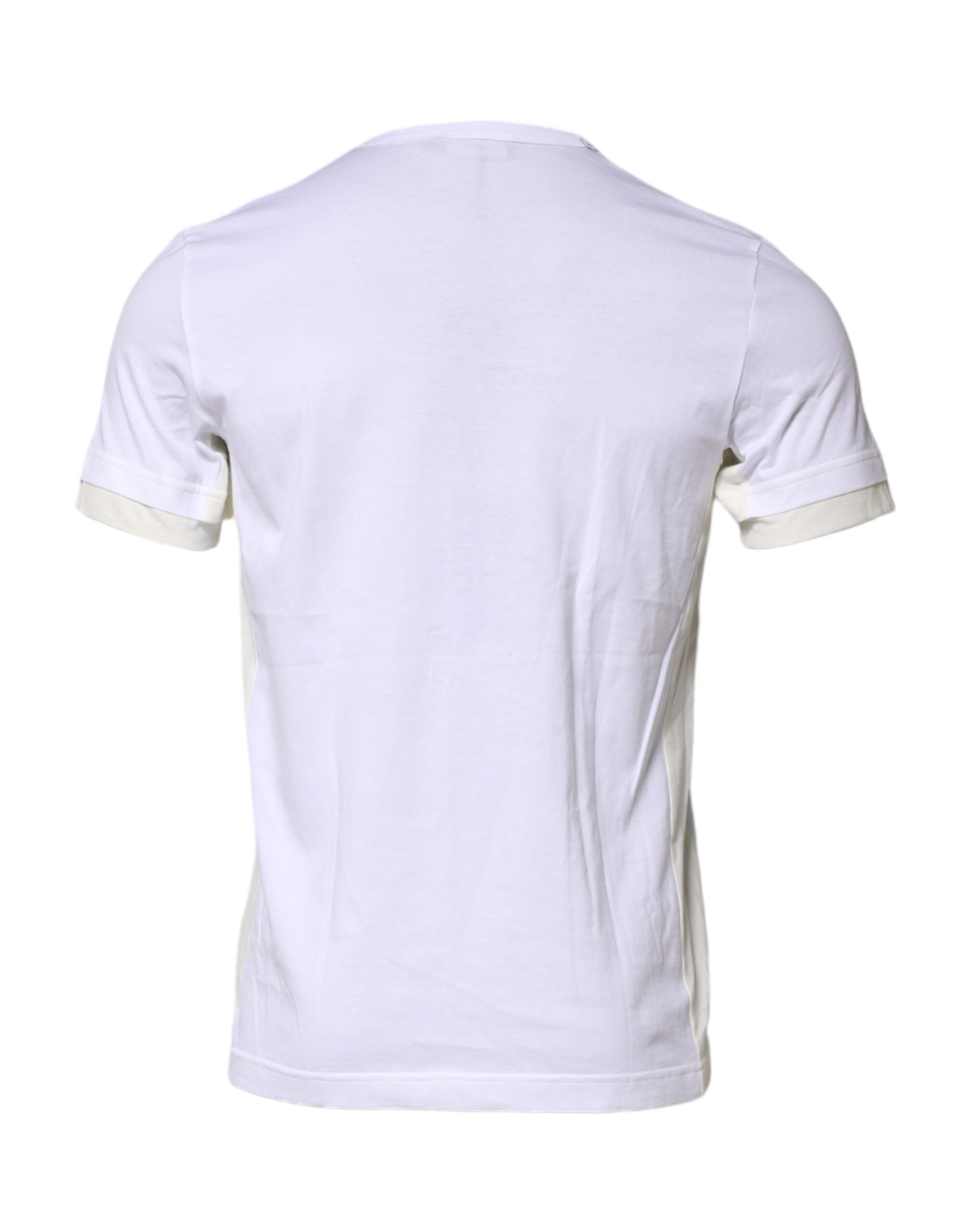 Dolce & Gabbana Weißes Baumwoll-T-Shirt mit Brusttasche und kurzen Ärmeln
