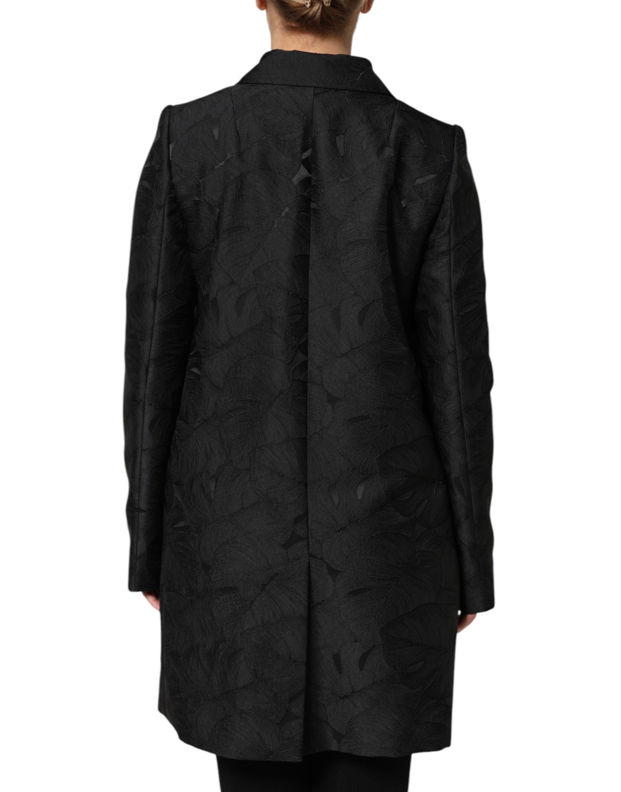 Dolce & Gabbana Schwarzer einreihiger Trenchcoat