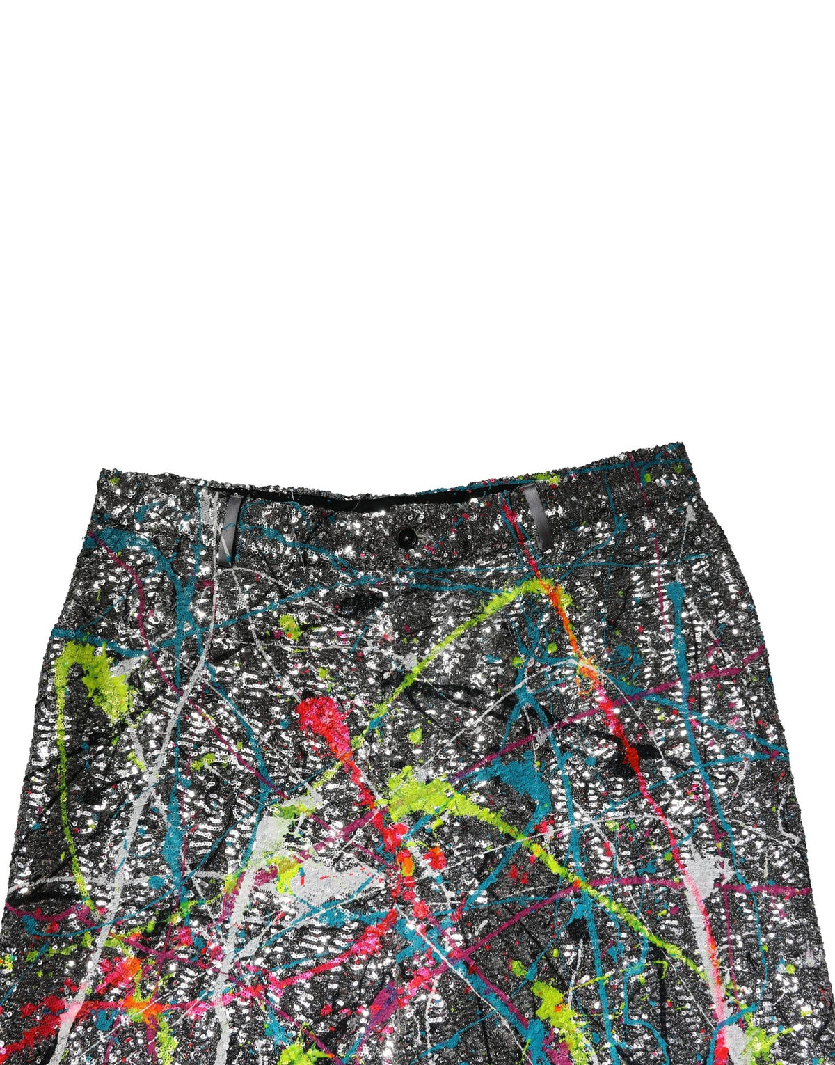 Dolce & Gabbana Multicolor Paillettenverzierte Hose