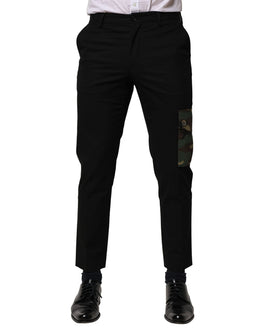 Dolce & Gabbana Schwarzes Baumwoll-Cargo-Kleid Herrenhosen