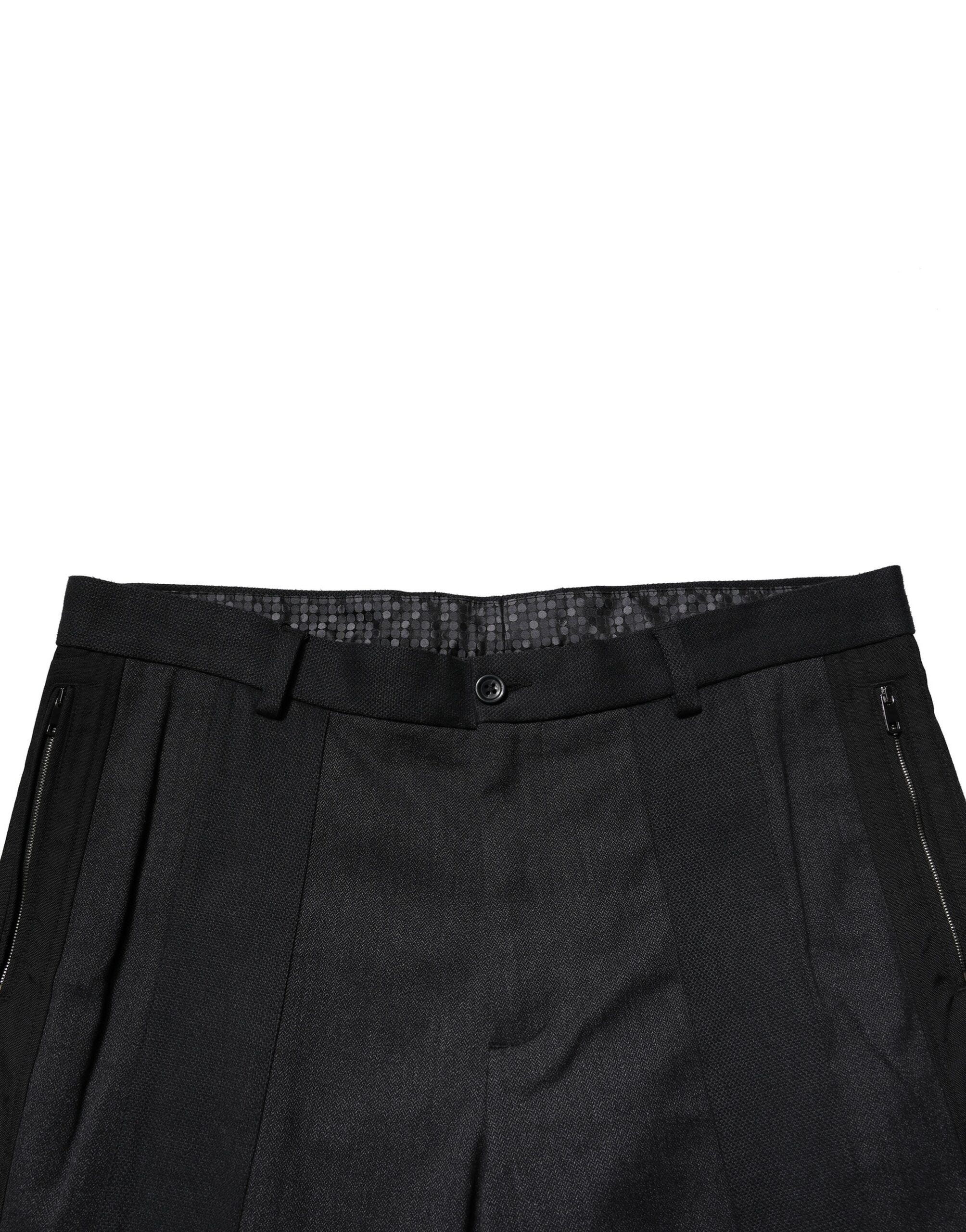 Dolce & Gabbana Schwarzes Baumwollkleid Slim Formal Pants