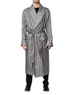 Dolce & Gabbana Multicolor Floral Robe Mantel Wickeljacke
