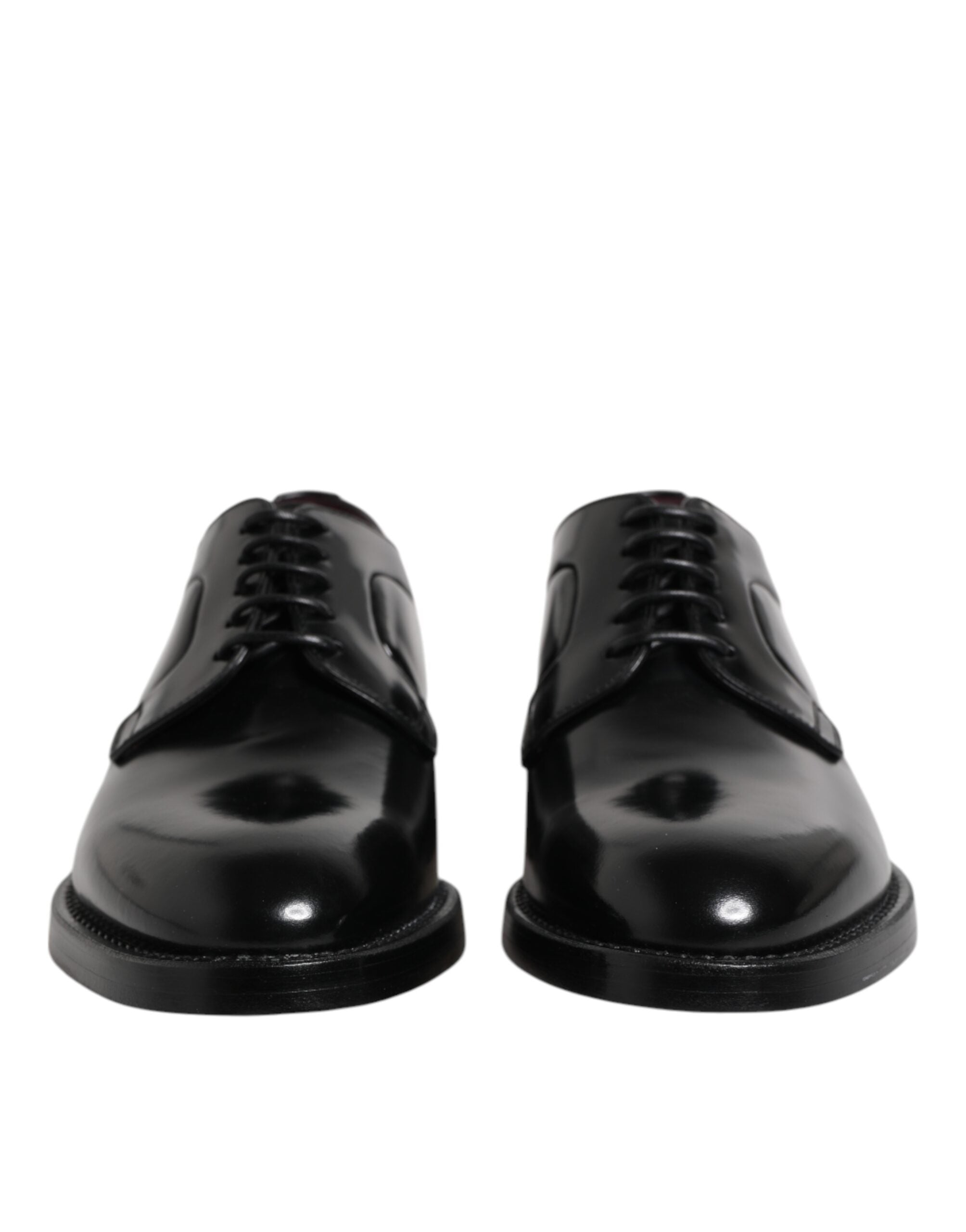 Dolce & Gabbana Schwarze Leder Schnürschuhe Derby Kleid Formelle Schuhe