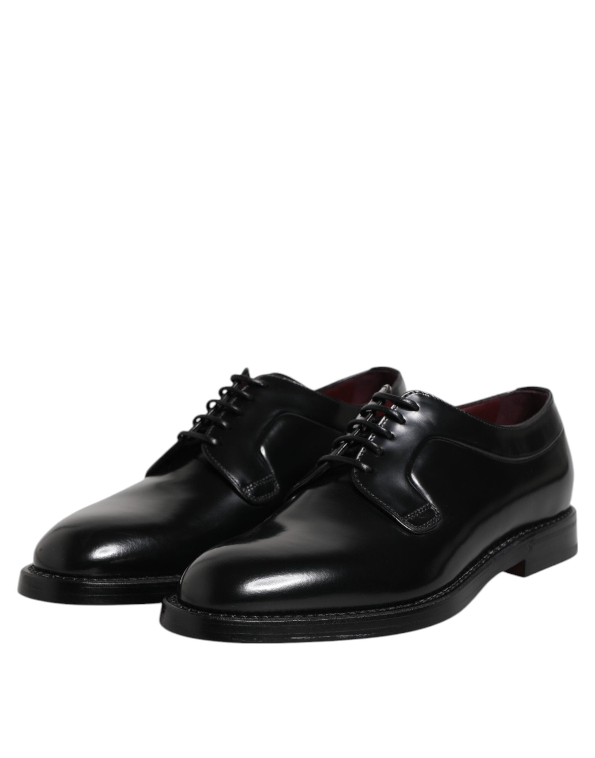Dolce & Gabbana Schwarze Leder Schnürschuhe Derby Kleid Formelle Schuhe