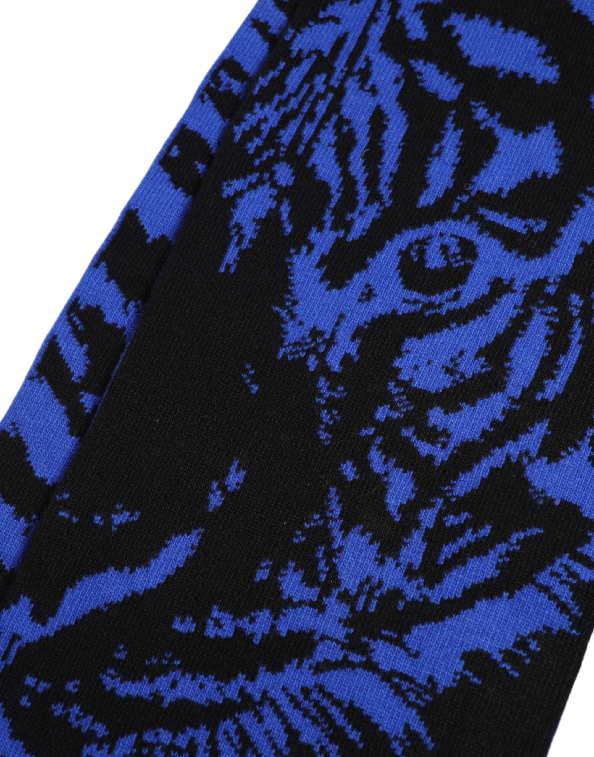 Dolce & Gabbana Blau Schwarz Logo Halswärmer Wickelschal Schal