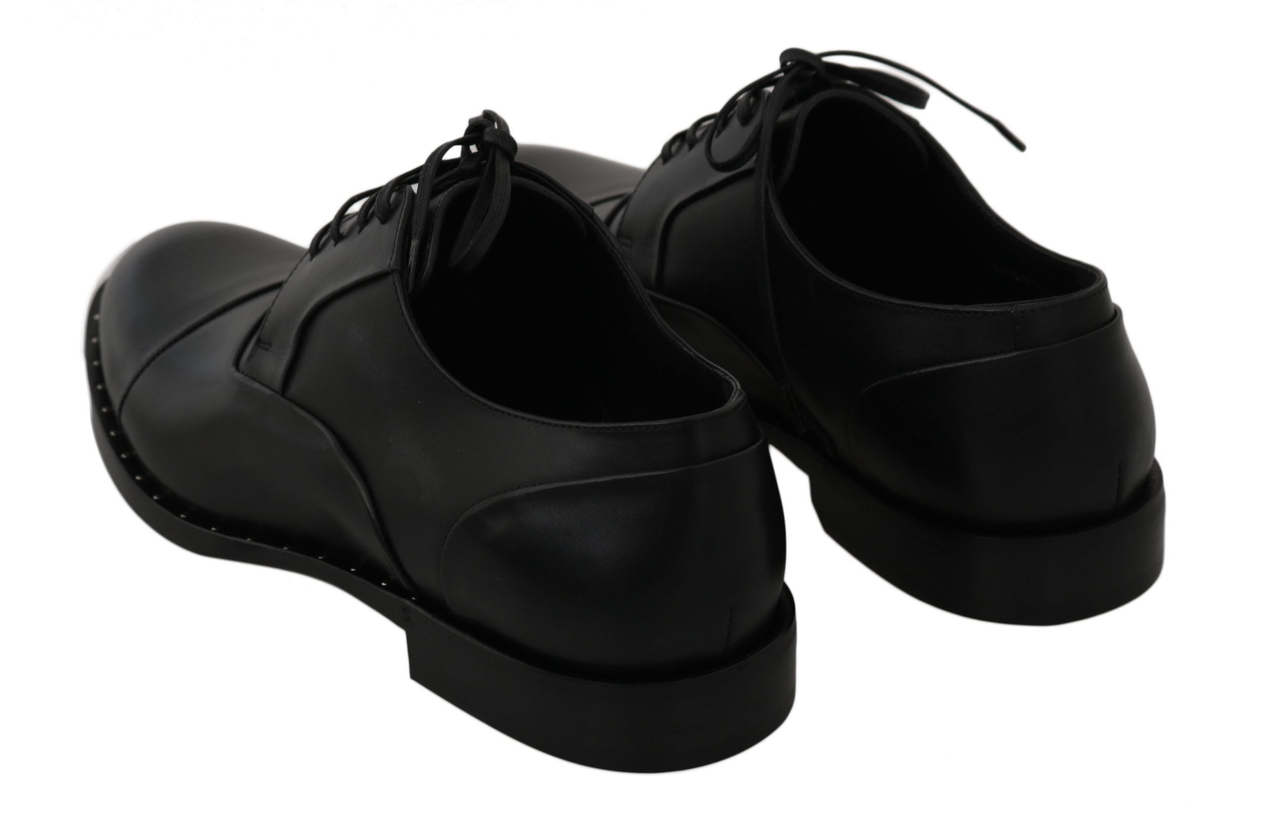 Dolce & Gabbana Schwarzes Leder Derby Formale Schuhe
