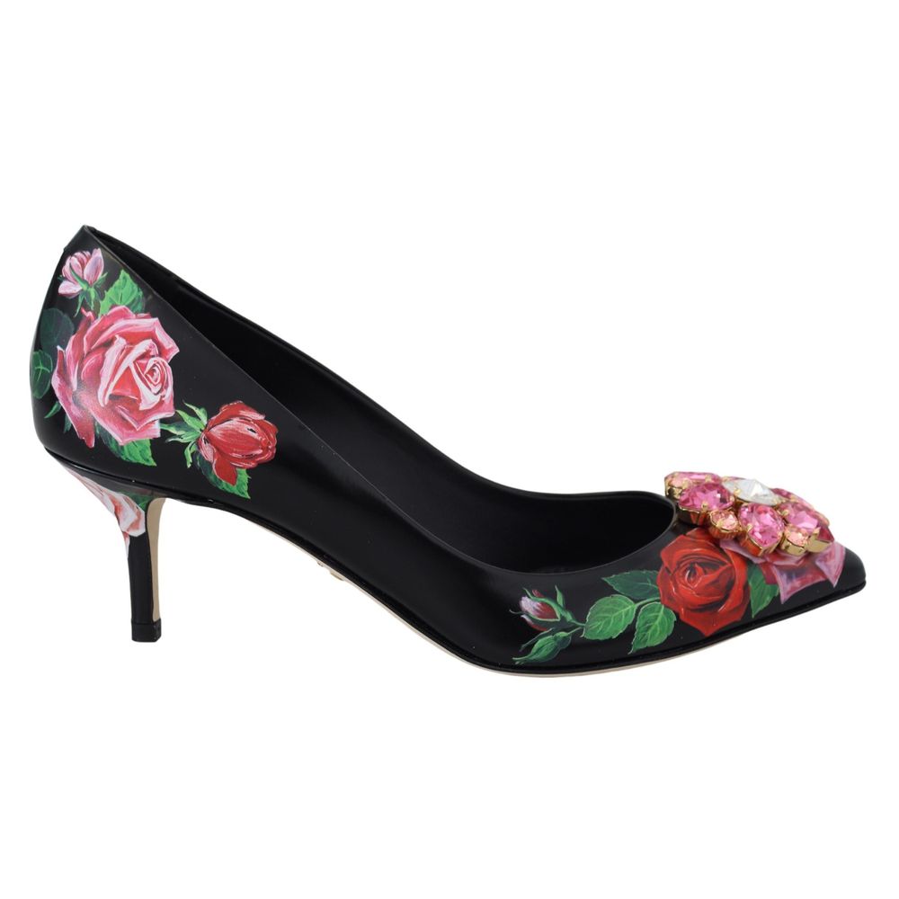 Dolce & Gabbana Schwarze Leder Pumps mit hohem Absatz