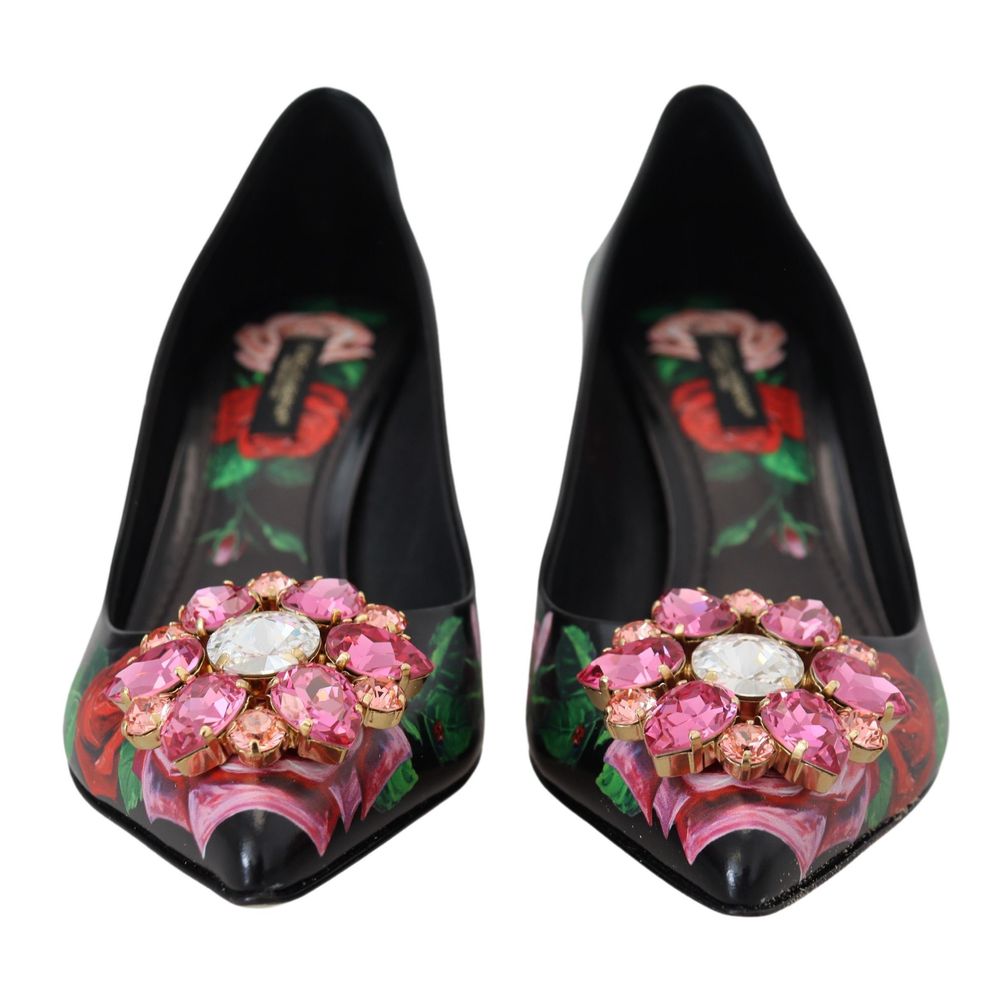 Dolce & Gabbana Schwarze Leder Pumps mit hohem Absatz