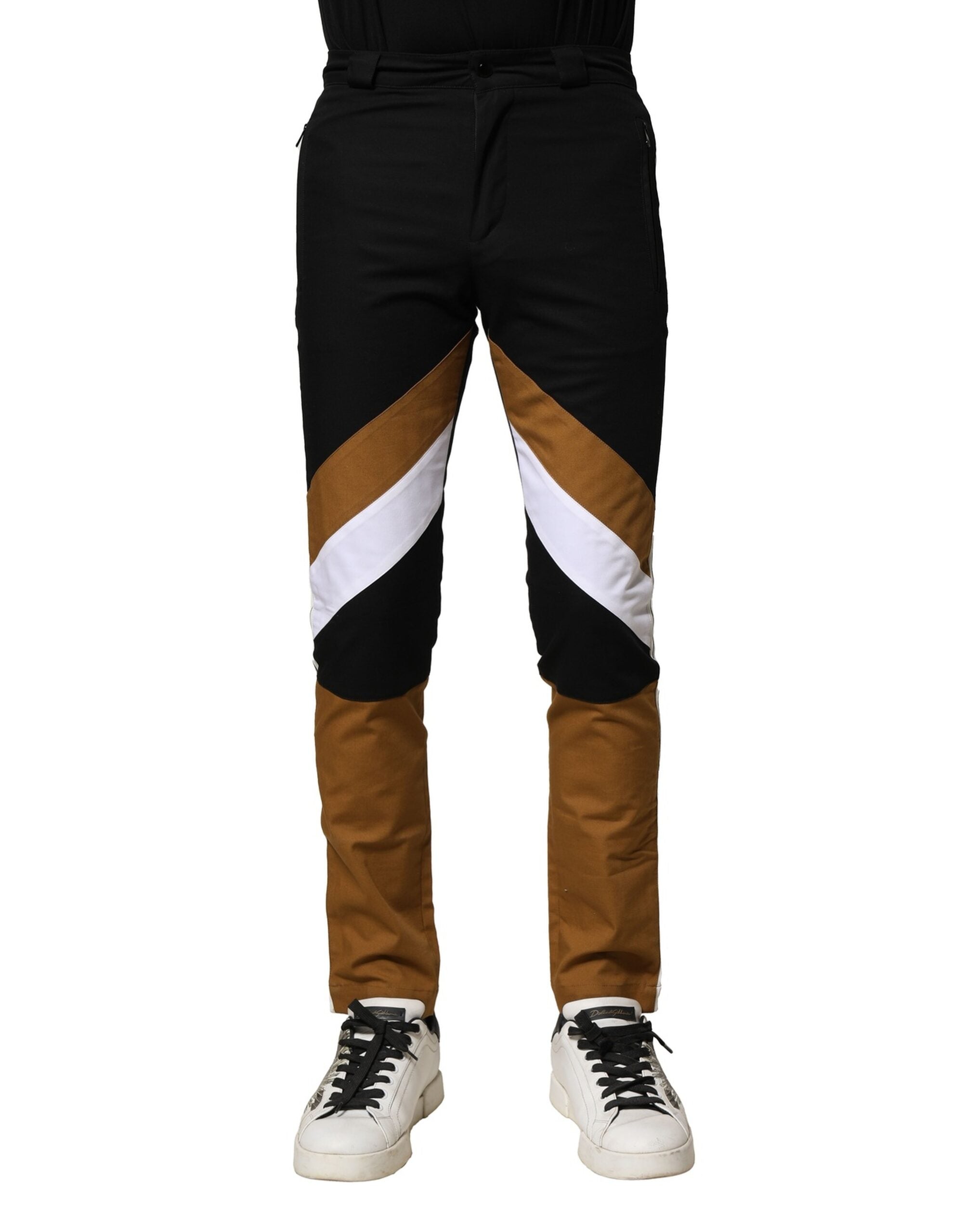 Dolce & Gabbana Multicolor Baumwolle Slim Fit Männer Hosen