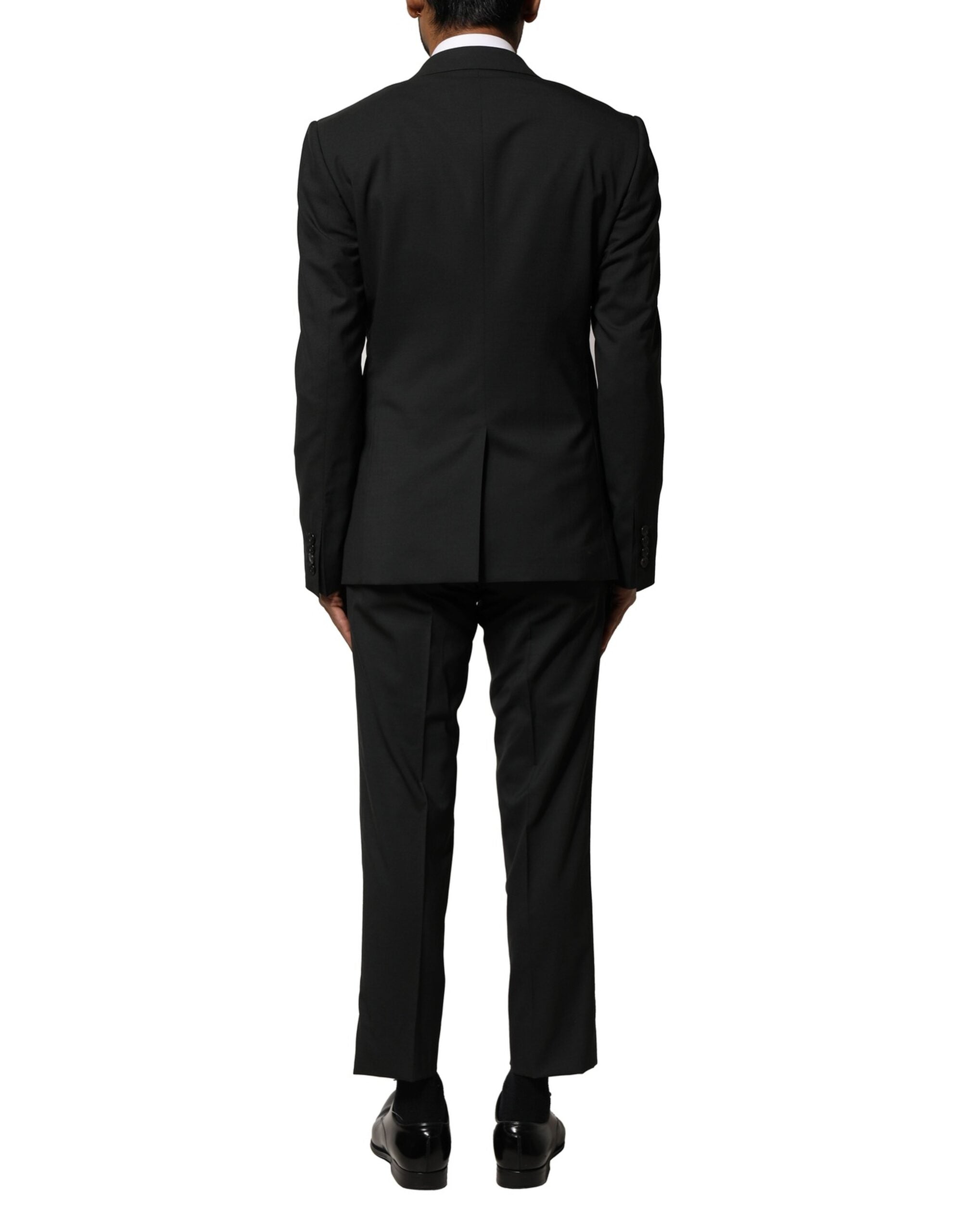 Dolce & Gabbana Schwarzer einreihiger Anzug aus Wolle (2 Teile)